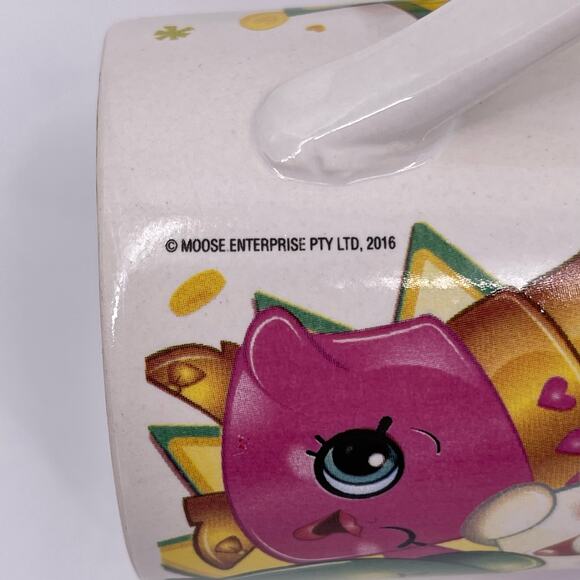 TWO Shopkins Coffee Mugs All Over Character Design Moose Frankford Toys 2016 - Picture 5 of 8